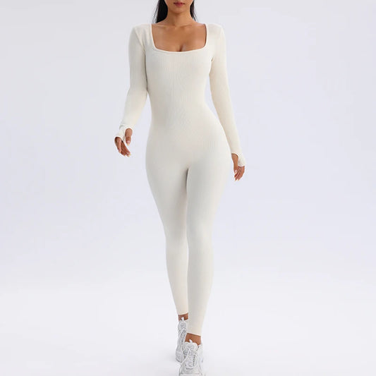 Yoga One Piece Women'S Sportswear Yoga Suit Long Sleeve One Piece Clothes One Piece Fitness Clothing Fitness Suit